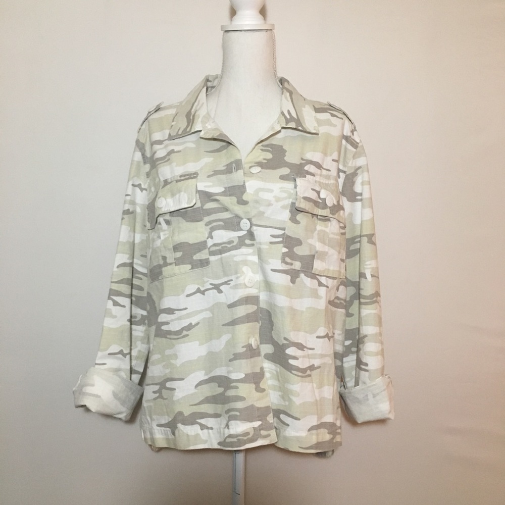Women’s Button-Down Camo Shirt Jacket - Neutral Camo
